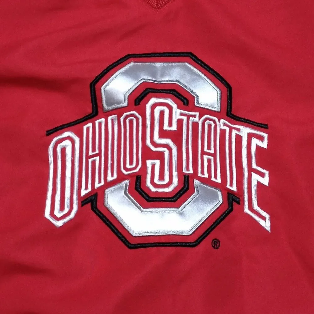 Ohio State Buckeyes Men’s XL Embroidered Side Zipper Pocket Pullover Windbreaker